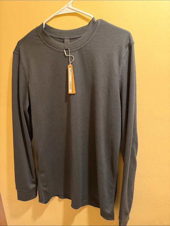 SKIMS Other - SKIMS Men's Long-Sleeve Waffle Crew in Slate Gray